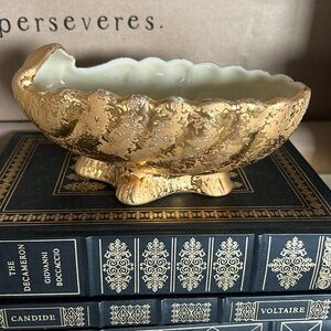 Vintage Le Mieux Weeping Gold Seashell Candy/Snack Dish